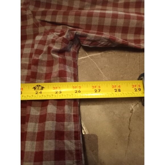Rowm Mens Big & Tall Shirt Button Down Long Sleeve Red Gray Plaid Size 2XT NWT - Picture 12 of 13